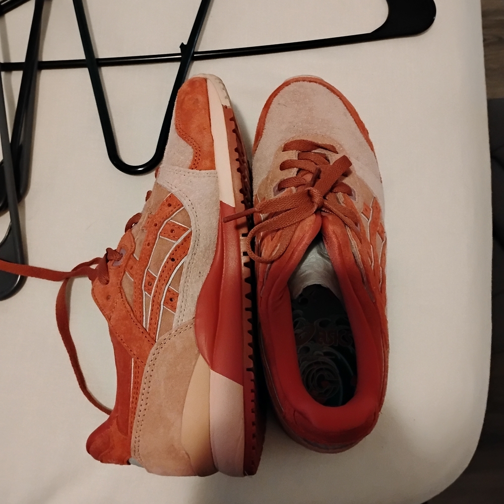 Asics Women's Orange and Pink Sneakers